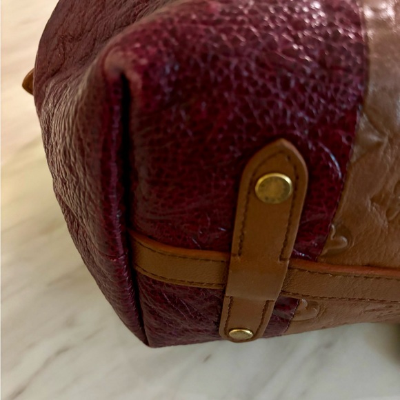 LOUIS VUITTON MAKES NOGRAM STRIPES MEDIUM BAG BORDEAUX - Picture 4 of 13